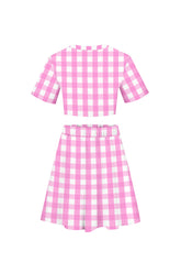 2023 Barbie Margot Robbie Barbie Cosplay Costume Crop Top Skirt Outfits Halloween Carnival Party Disguise Suit